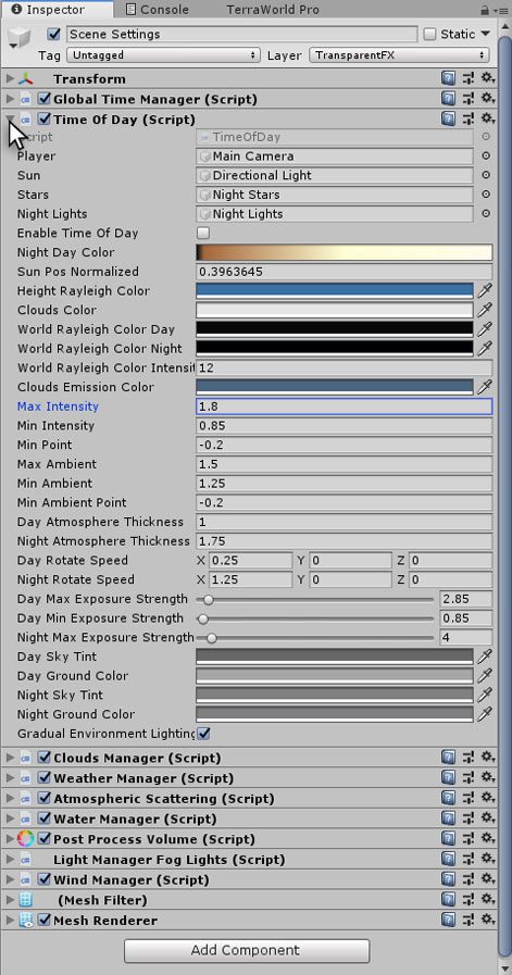 Advanced Settings on TerraWorld