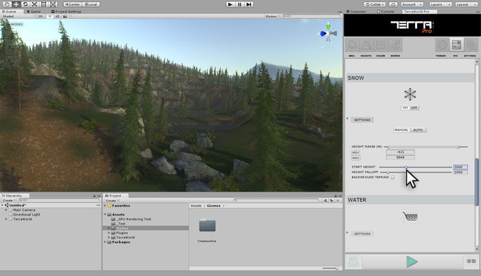 Snow Height on TerraWorld