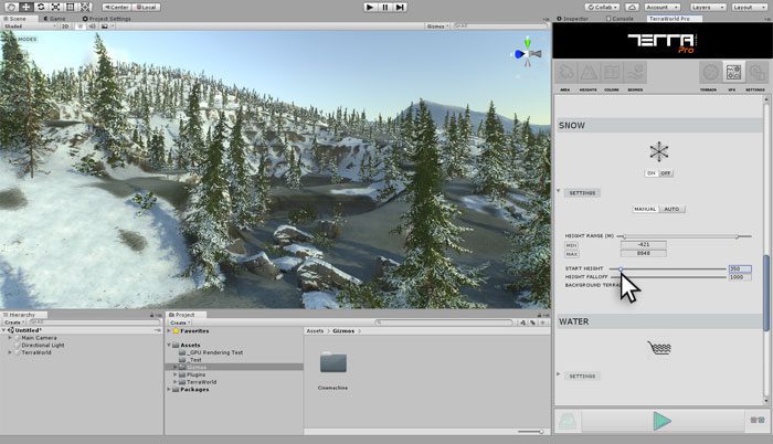 Snow Height on TerraWorld